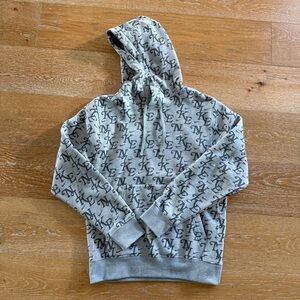 Nike Gray Patterned Hoodie | Small
